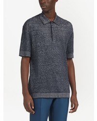 Polo en lin bleu marine Ermenegildo Zegna