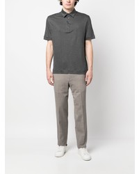 Polo en lin gris foncé Zegna