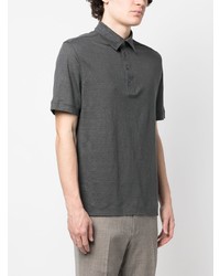 Polo en lin gris foncé Zegna