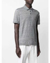 Polo en lin gris Z Zegna