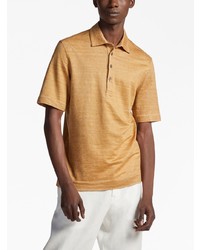 Polo en lin jaune Zegna