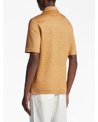 Polo en lin jaune Zegna