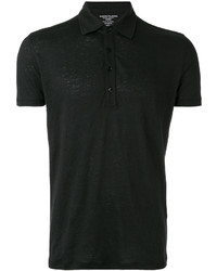 Polo en lin noir Majestic Filatures