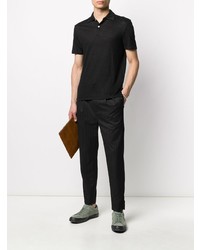 Polo en lin noir Sandro Paris