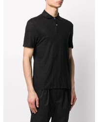 Polo en lin noir Sandro Paris