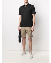 Polo en lin noir Ermenegildo Zegna