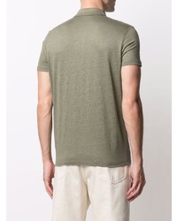 Polo en lin olive Majestic Filatures