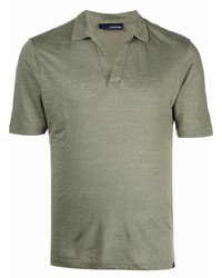 Polo en lin olive Lardini