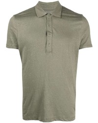 Polo en lin olive Majestic Filatures