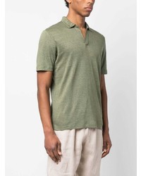 Polo en lin olive Lardini