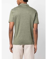 Polo en lin olive Lardini