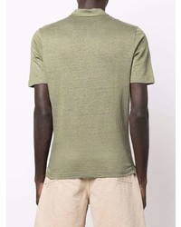 Polo en lin olive Lardini