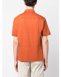 Polo en lin orange Zegna