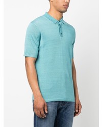 Polo en lin turquoise Roberto Collina