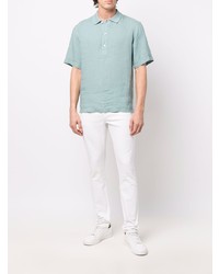 Polo en lin vert menthe Z Zegna