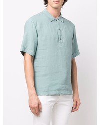 Polo en lin vert menthe Z Zegna