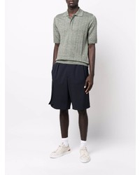 Polo en lin vert menthe Lardini