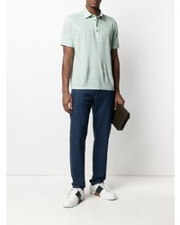 Polo en lin vert menthe Ermenegildo Zegna