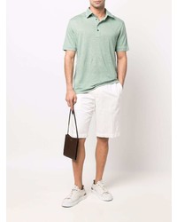 Polo en lin vert menthe Zegna