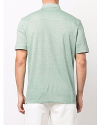 Polo en lin vert menthe Zegna