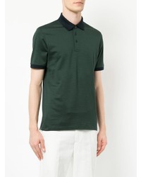 Polo en pied-de-poule vert foncé Gieves & Hawkes