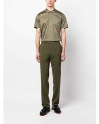 Polo en soie olive Canali