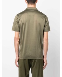 Polo en soie olive Canali