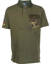 Polo en tulle camouflage olive Polo Ralph Lauren