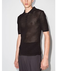 Polo en tulle marron foncé Bottega Veneta