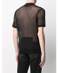 Polo en tulle noir DSQUARED2