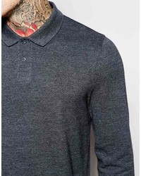 Polo gris foncé Asos