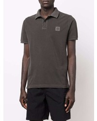 Polo gris foncé Stone Island