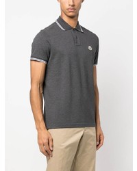 Polo gris foncé Moncler