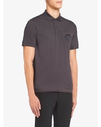 Polo gris foncé Prada