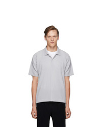 Polo gris Homme Plissé Issey Miyake