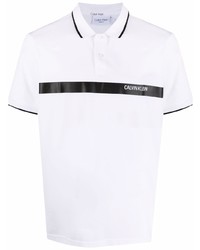 Polo imprimé blanc et noir Calvin Klein
