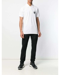 Polo imprimé blanc et noir Philipp Plein