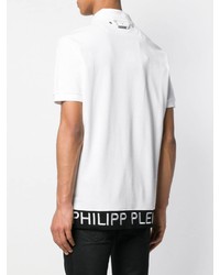 Polo imprimé blanc et noir Philipp Plein