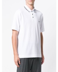 Polo imprimé blanc et noir Z Zegna