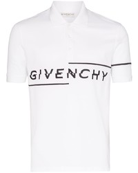 Polo imprimé blanc et noir Givenchy