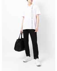 Polo imprimé blanc et noir Armani Exchange