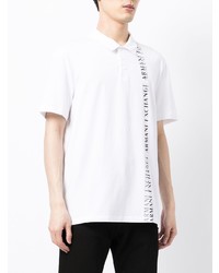 Polo imprimé blanc et noir Armani Exchange