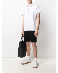 Polo imprimé blanc et noir Karl Lagerfeld