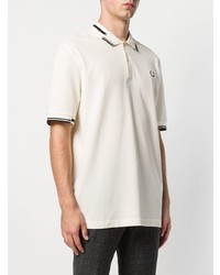 Polo imprimé blanc et noir Fred Perry X Art Comes First