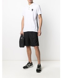 Polo imprimé blanc et noir Karl Lagerfeld