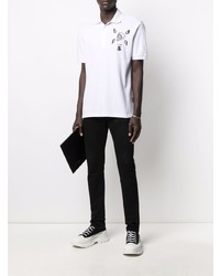 Polo imprimé blanc et noir Philipp Plein