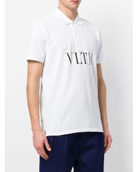 Polo imprimé blanc et noir Valentino