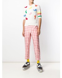 Polo imprimé blanc Thom Browne