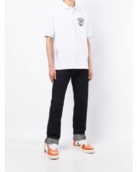 Polo imprimé blanc AAPE BY A BATHING APE