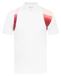 Polo imprimé blanc Alexander McQueen